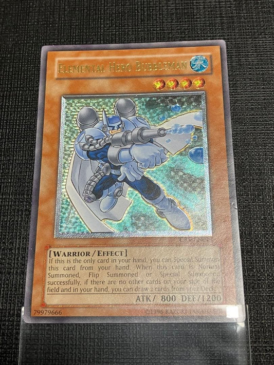 Yugioh E-HERO Bubbleman relief card CRV-EN014 English version Japan import showing front art