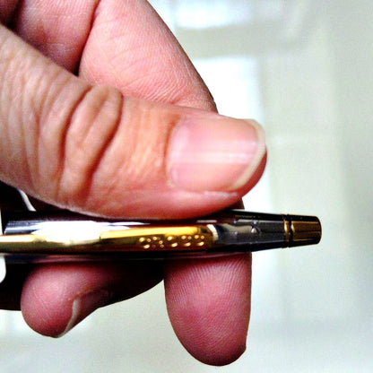 Cross Classic Century Silver Ballpoint Pen with Gold Clip — Japan Import