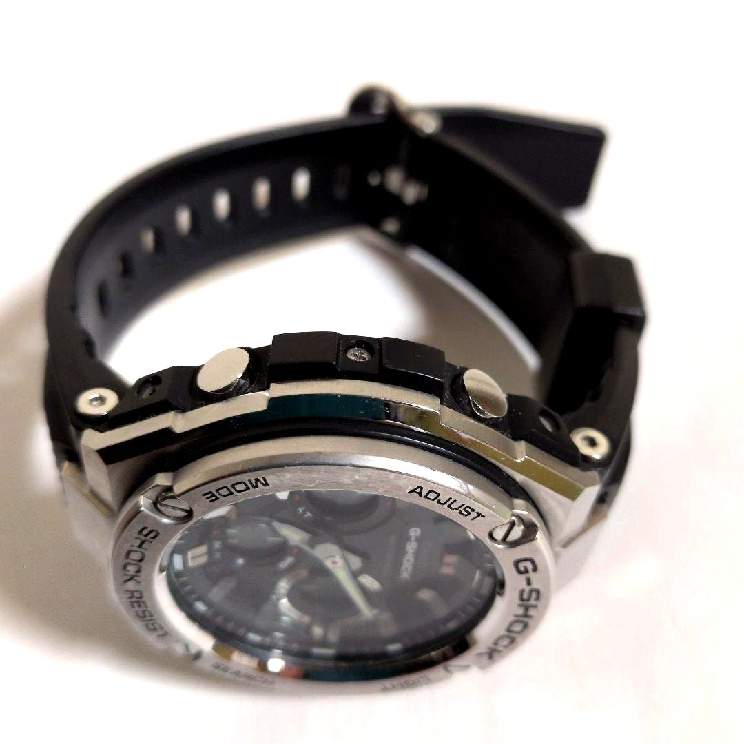 Casio G-Shock G-Steel GST-W110 solar radio watch with analog and digital display, blue band