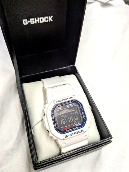 Casio G-Shock G-Lide white digital solar-powered watch with Multi-Band 6 radio reception