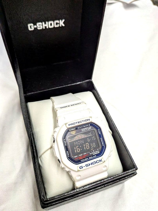 Casio G-Shock G-Lide white digital solar-powered watch with Multi-Band 6 radio reception