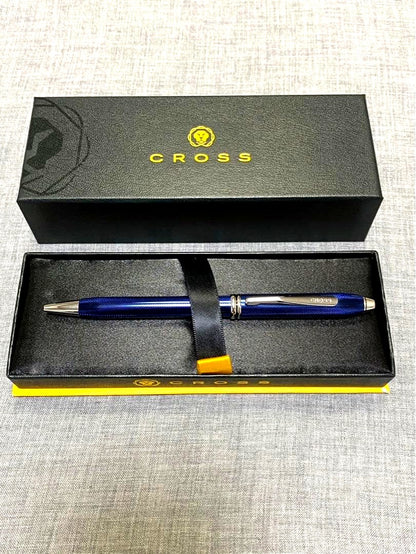 Cross Townsend Ballpoint Pen Quartz Blue Lacquer — Japan Import