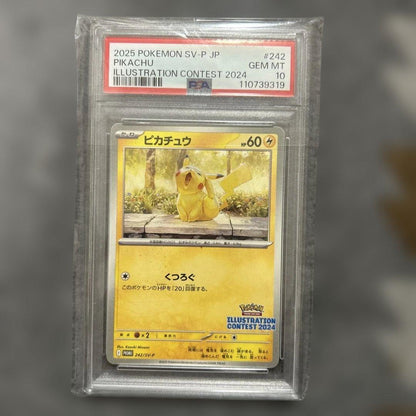 Bandai Scarlet & Violet Pikachu Illustration Contest 2024 promotional card graded PSA10