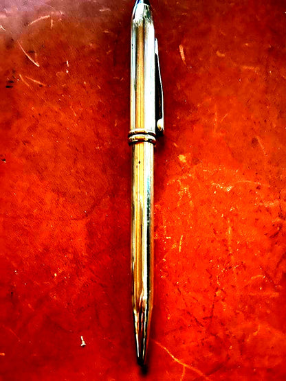 CROSS Classic Gold Ballpoint Pen with Black Tip Cap