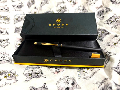 Cross Cap Ballpoint Pen Matte Black with Gold Clip