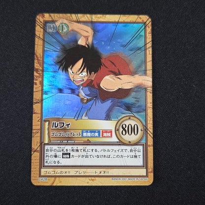 One Piece Monkey D. Luffy C428 Rubber Bullet Hyper Battle Card from Japan import with minor spots