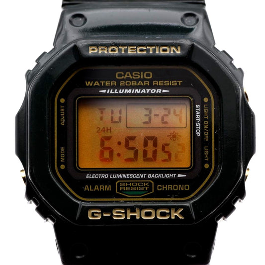 Casio G-Shock DW-5600R Rastafarian digital watch for men with Jamaica flag colors and lion EL backlight