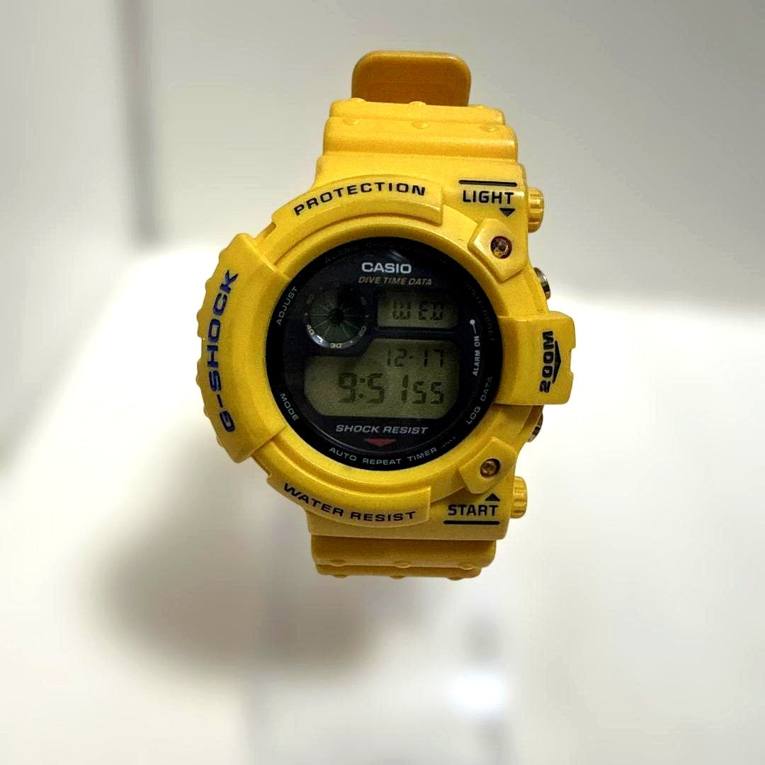 Casio G-Shock DW-6300 1B yellow watch with digital display and 200 meters water resistance