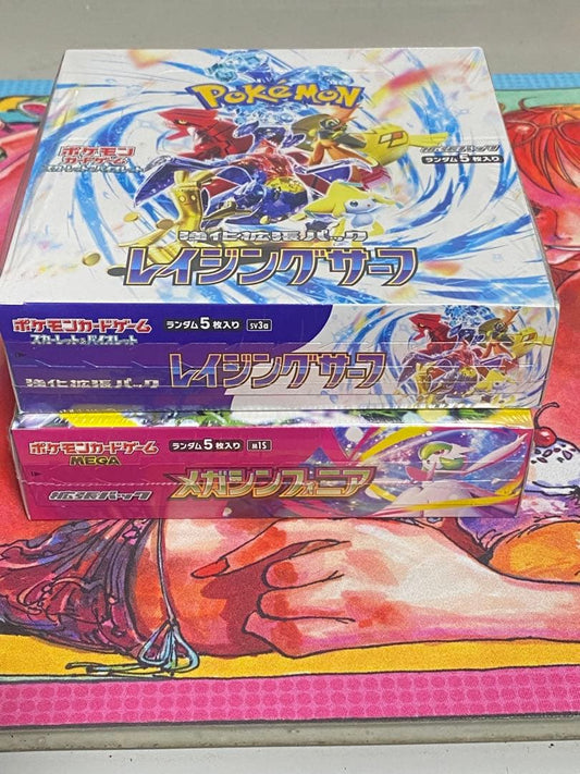 Pokemon Card Raging Surf Mega Sinfonia unopened box with shrink wrap tears, Japan import