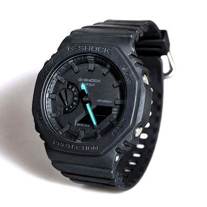 Casio G-Shock GA-2100-1A1 black digital watch with shock resistant design and black body
