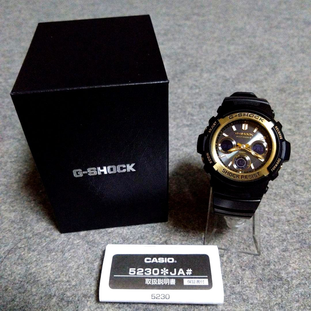 Casio G-Shock Tough Solar AWG-M100SBG-1AJF Black & Gold Series Watch — Japan Import