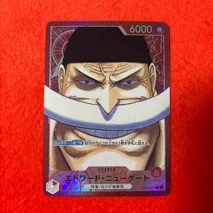 Whitebeard Pirates Ledger Card featuring Edward Newgate with parallel color design from One Piece series