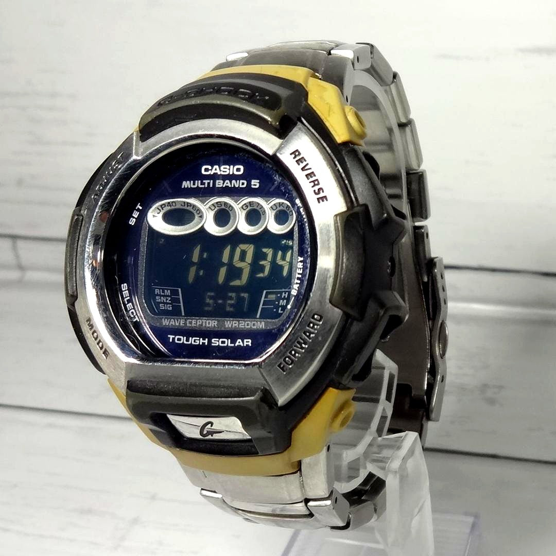 Casio G-Shock GW-810D radio solar watch with metal band and bezel showing face and band detail