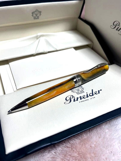 Pineider Grande Beletta Gemstone Tiger Yellow Ballpoint Pen — Japan Import