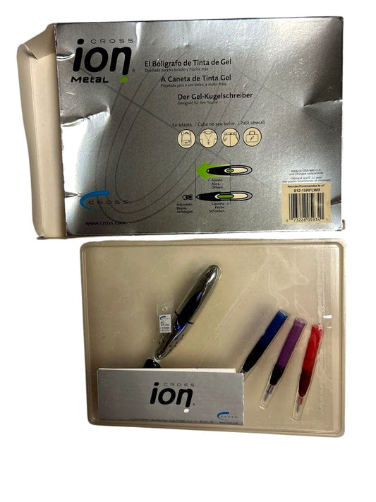 Cross Ion Metal gel ink pen blue 812-15 model, Japan import, shown without box