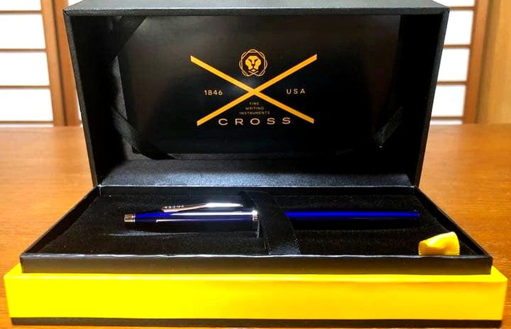 Brand Cross Century II Ballpoint Pen Model Blue Lacquer 134mm (5.3 in) size 154mm (6.1 in) length