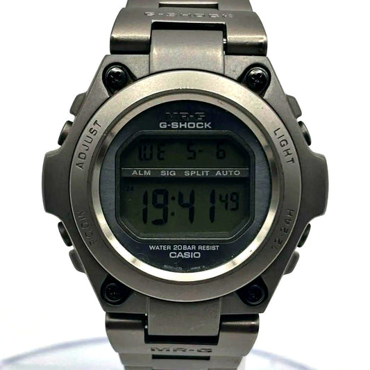 Casio G-Shock MR-G MRG-100T full metal titanium watch with digital display and metal band