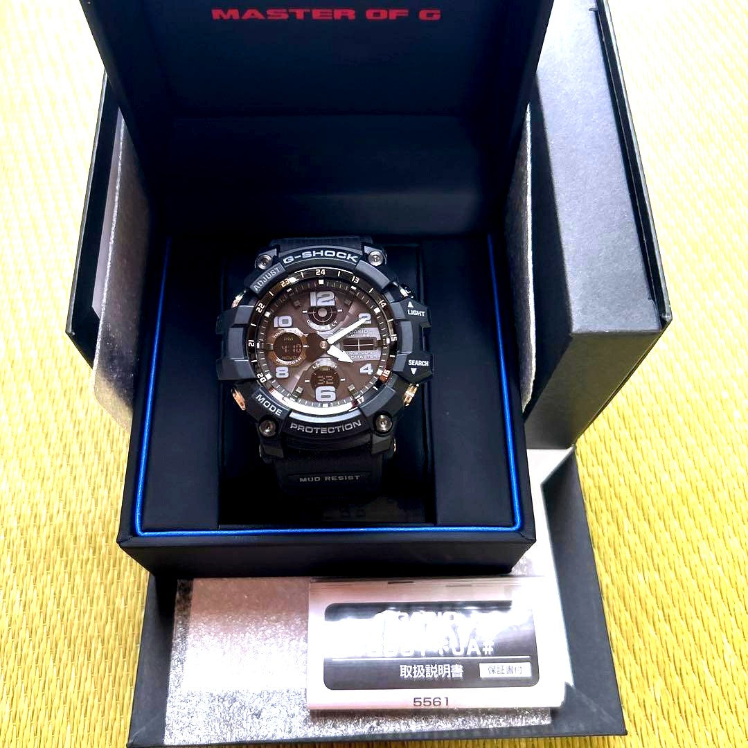 Casio G-Shock Mudmaster GWG-100-1AJF digital analog watch with black and green rugged design