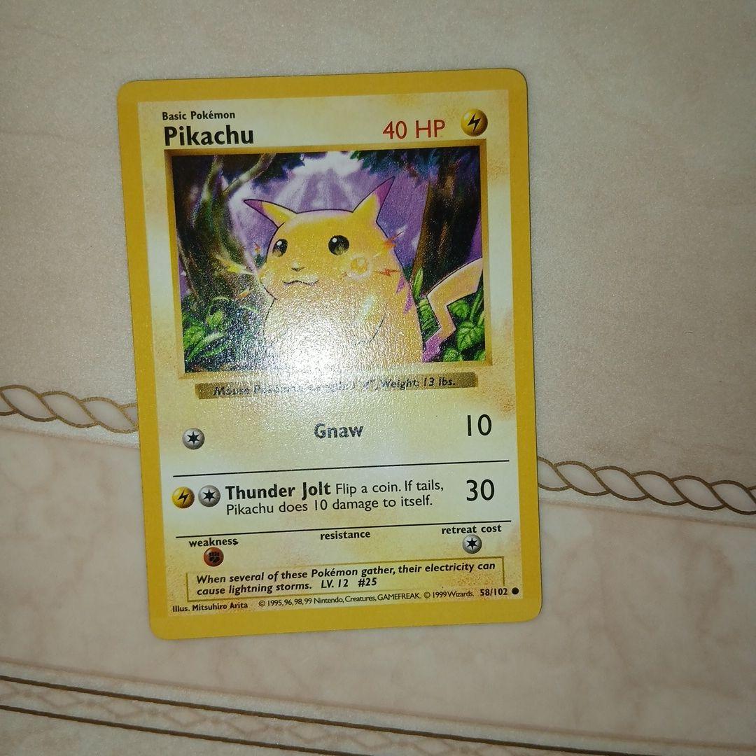 Pokemon Pikachu First Edition Expansion Pack English version single collectible card in good condition