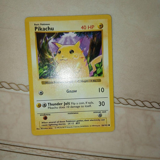 Pokemon Pikachu First Edition Expansion Pack English version single collectible card in good condition