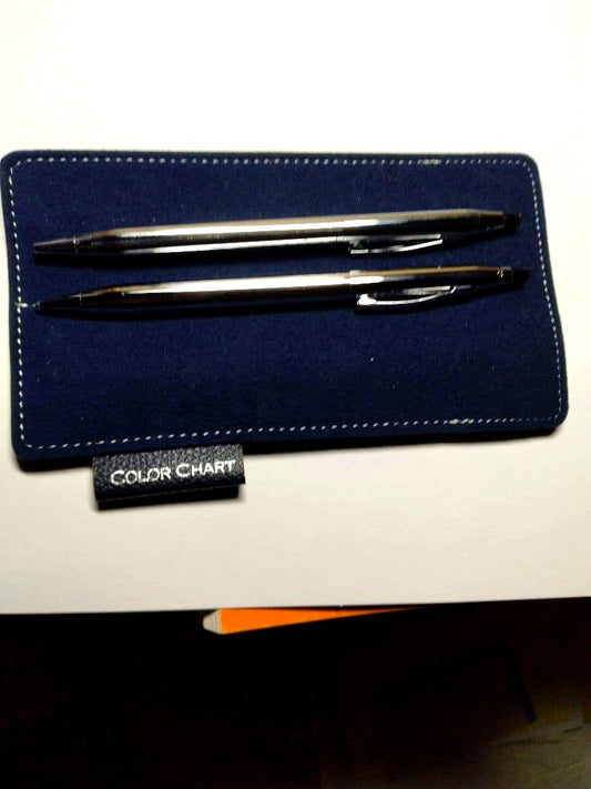 Cross Century ballpoint pen and mechanical pencil set with Itoya black pen case
