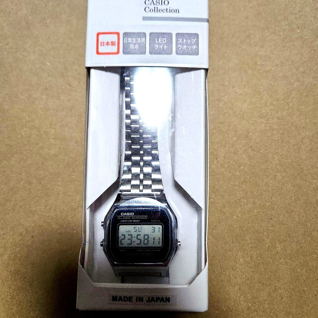 Casio A158WA-1JH digital watch with basic digital display brand new unopened Japan import