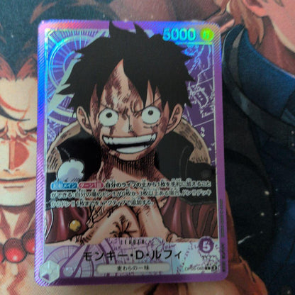One Piece Monkey D. Luffy Level L Leader Parallel card from OP-05 Shining Era Leads series