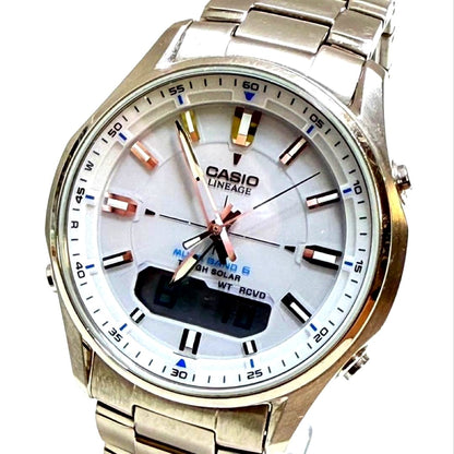 Casio Lineage Touch Solar analog watch made of titanium, solar-powered, imported from Japan.