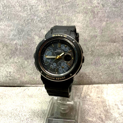 Casio Baby-G BGA-150FL-1AJF watch with floral dial and black resin band