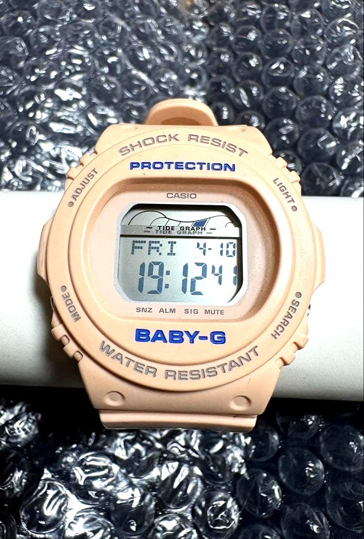 Casio Baby-G BLX-570 pink digital watch with resin band and shock resistant design