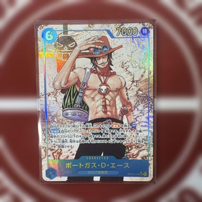 Portgas D. Ace OP13-119 Secret Parallel collectible card in good condition from Japan import