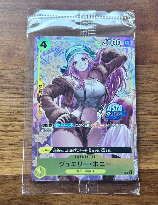 Unofficial One Piece Card Bonney P-113 Asia Version from Mini-tin Pack Set vol. 2, Japan import, unopened