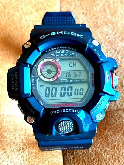 Casio G-Shock Rangeman GW-9400J-1JF rugged black digital watch with multiple features