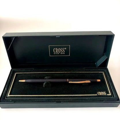 Cross Model 2502 Luxury Black Ballpoint Pen with Case — Japan Import