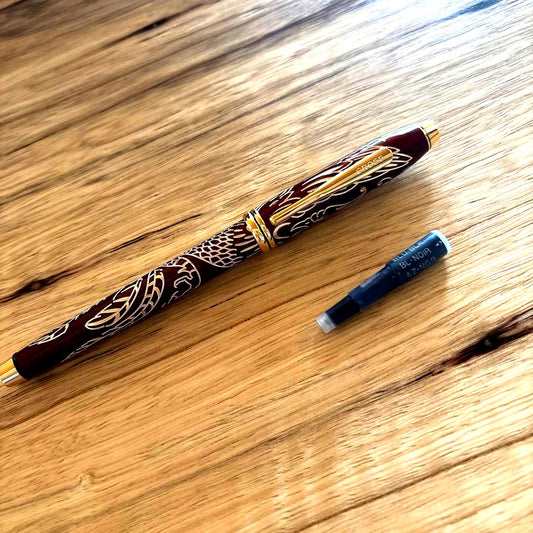 Cross Townsend Year of the Rooster 2017 pen with Swarovski crystal decoration, brass and lacquer body
