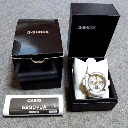 Casio G-Shock Solar Watch AWG-M100SGA-7AJF White and Gold Model — Japan Import