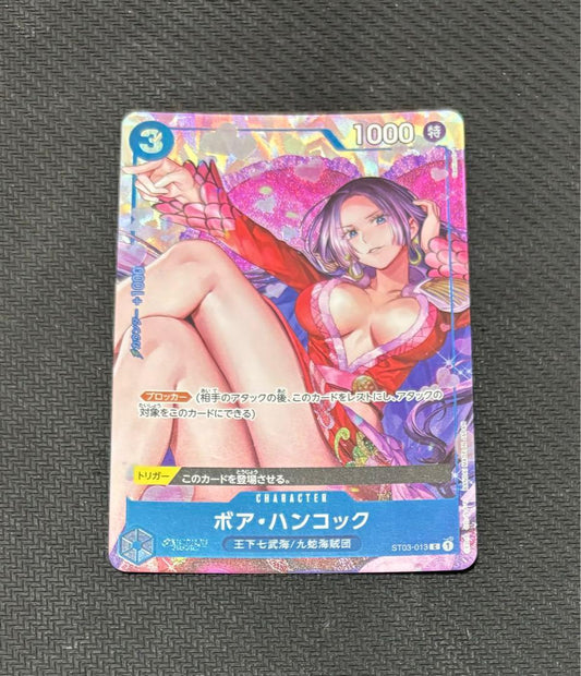 One Piece Monkey D. Luffy Set OP05 SR Japanese promo trading card featuring Hancock and Luffy