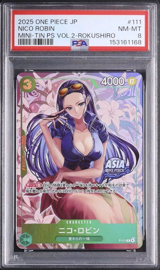One Piece Nico Robin P-111 Promo Parallel Asia Limited collectible figure with detailed design