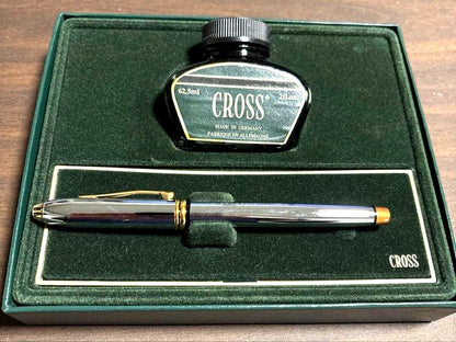 Cross Pen and Ink Gift Set with Silver and Gold Contrast