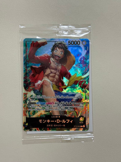 One Piece Monkey D. Luffy ST13-003 promotional card unopened Japanese import