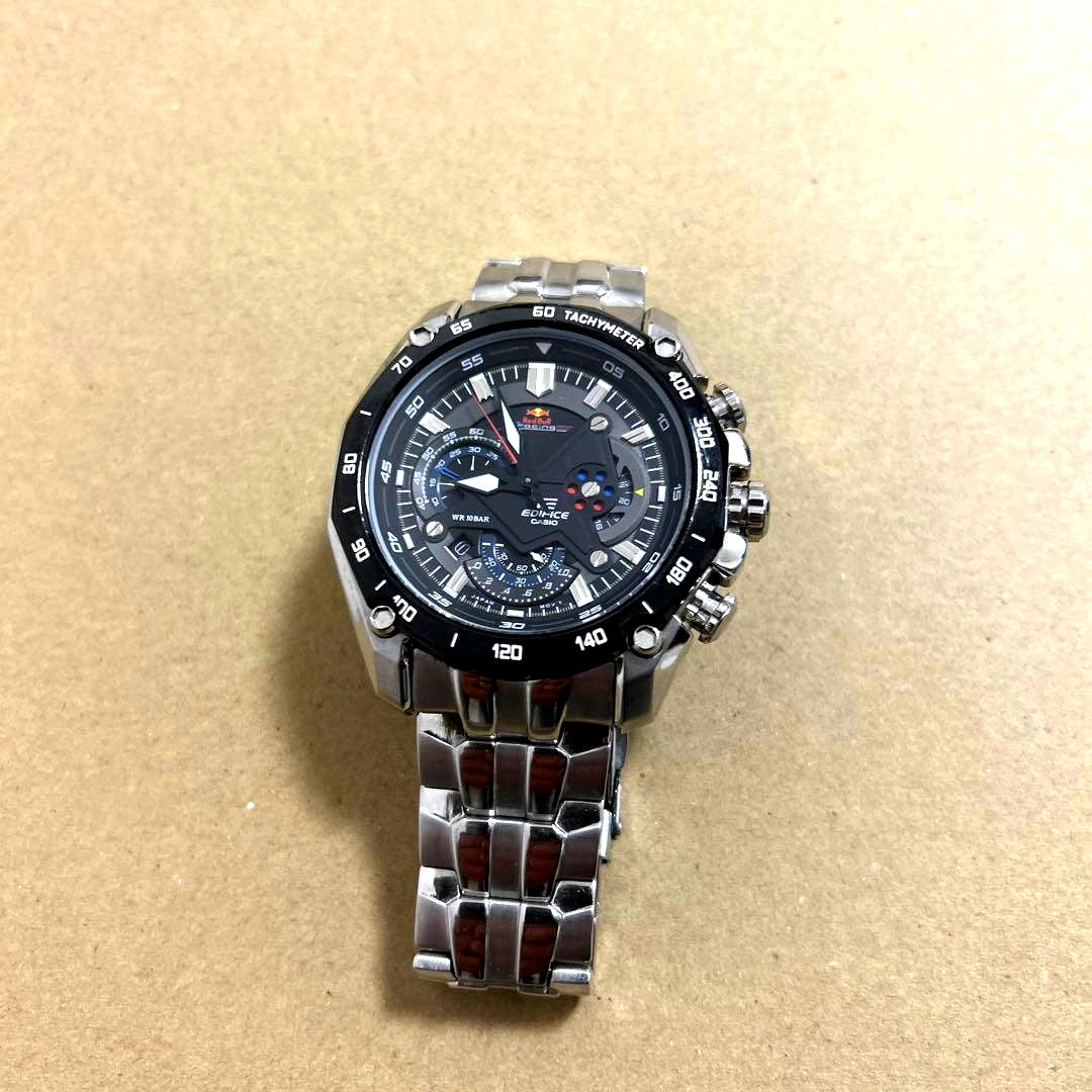 Casio Edifice Red Bull Racing EF-550RBSP black and silver limited edition wristwatch with metal band
