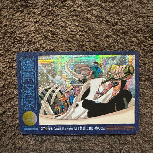 One Piece Visual Adventure Series No.127 Straw Hat Marine Diary Photo72 card front view with used condition