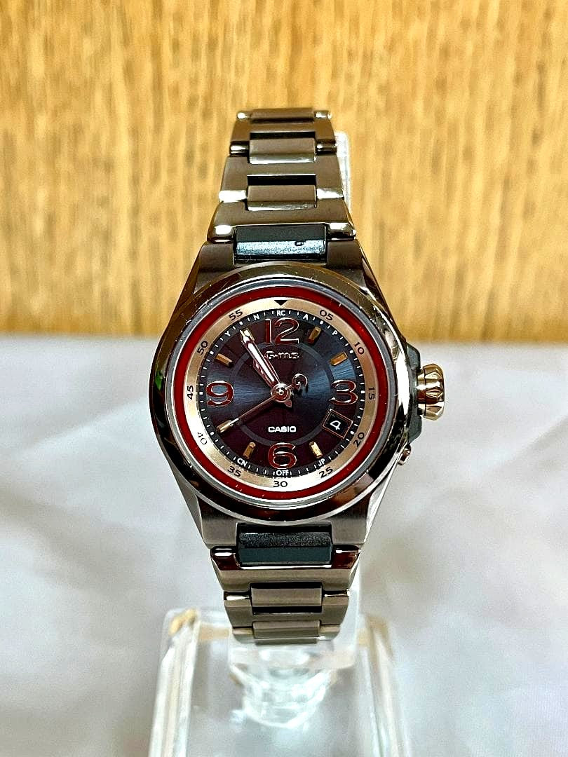 Casio G-MS G-Shock MSA-5201DGJ-5AJF metal brown watch with pink gold accents and analog display