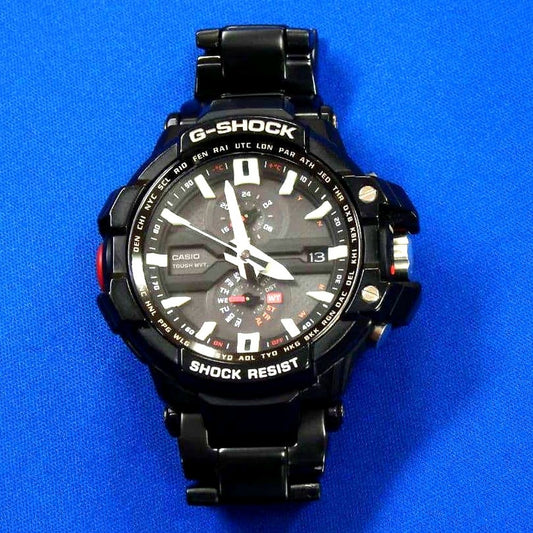 Casio G-Shock Gravitymaster GW-A1000 radio wave solar watch with large dial and metal band