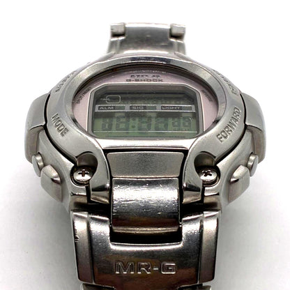 Casio G-Shock Mr-G MRG-220 vintage 90s watch with original band and clear crystal on wrist