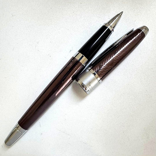 Cross Apogee brown vintage cap-type ballpoint pen, discontinued model from Japan with visible condition details