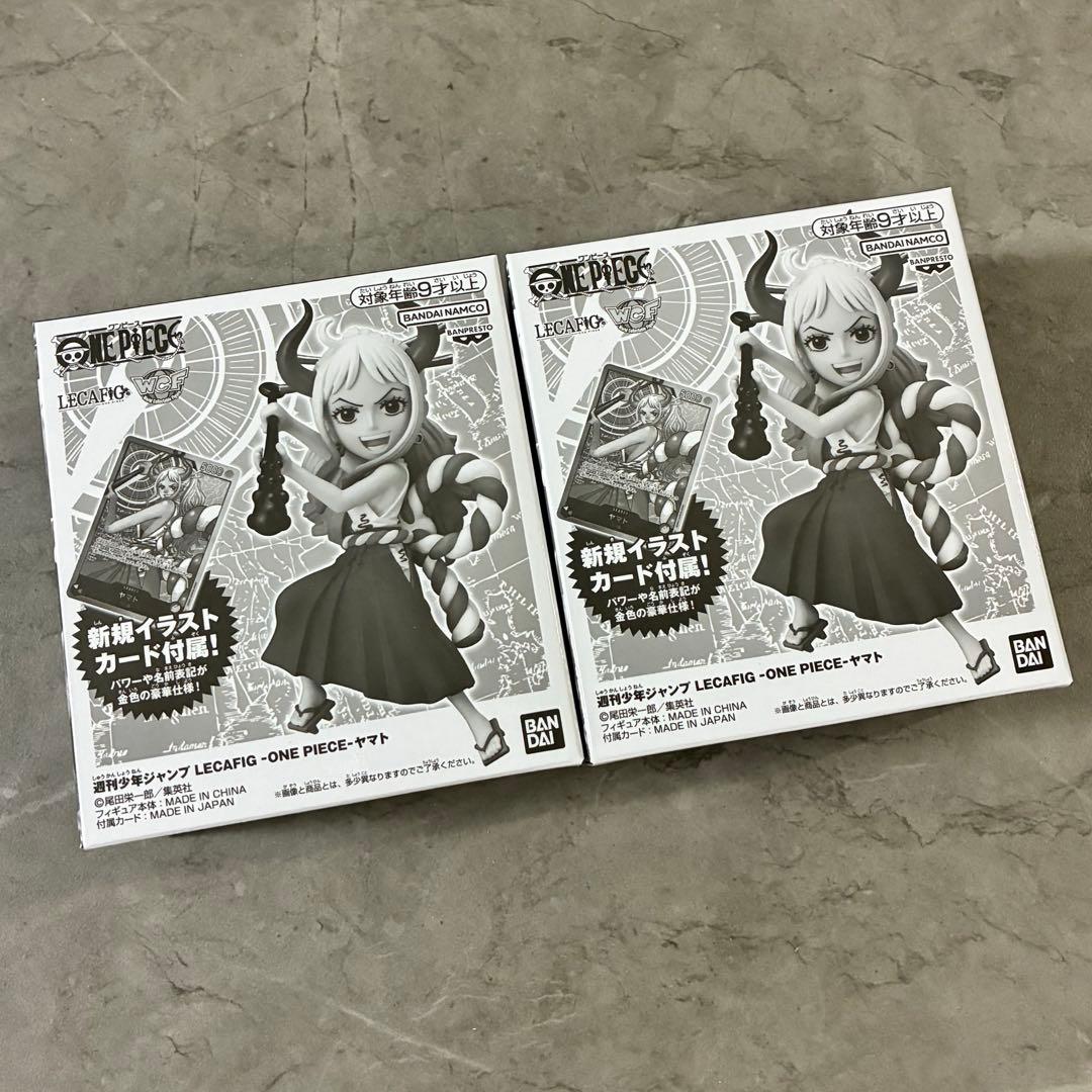 One Piece Yamato Card Figure Set featuring two unopened campaign items packaged for shipping