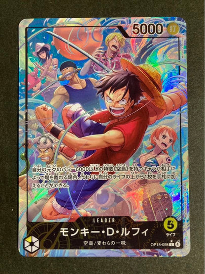 One Piece Card Game Monkey D Luffy OP15-098 L Parallel card Japan import with sleeve protection