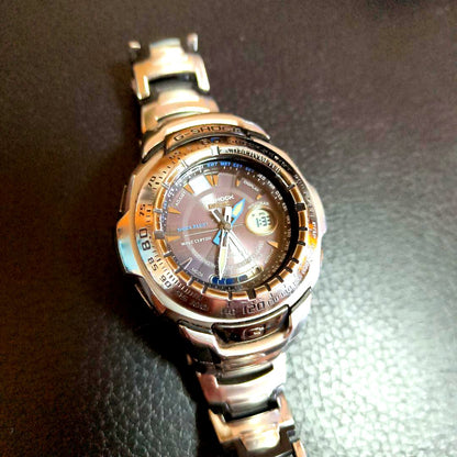 Casio G-Shock Tough Solar men's wristwatch with visible wear and scratches, Japan import, no accessories included