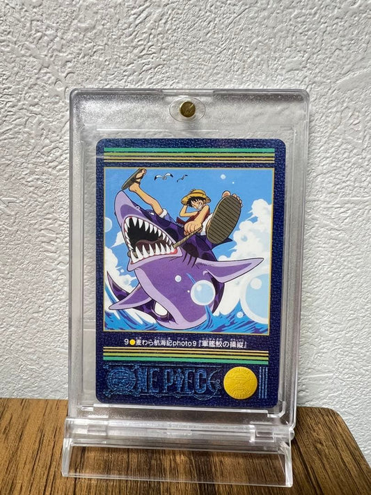 One Piece Visual Adventure 9 Battleship Shark pilot figure Japanese import shown in good used condition